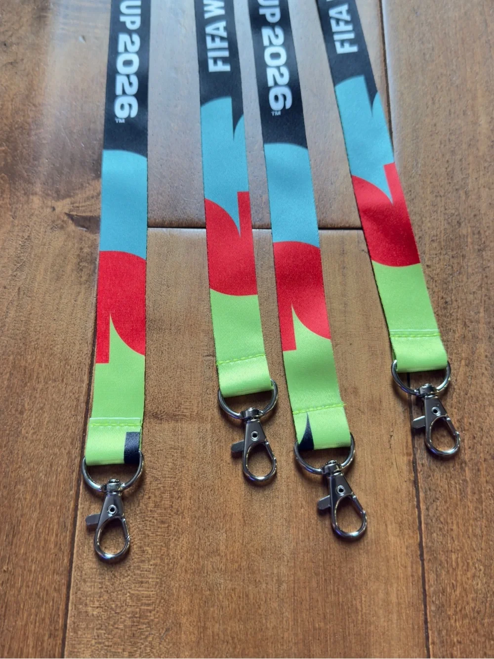 FIFA World Cup 2026 Soccer Lanyard Straps w/ Metal Clip Hooks Lot of 2